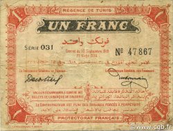 1 Franc TúNEZ  1918 P.40 BC