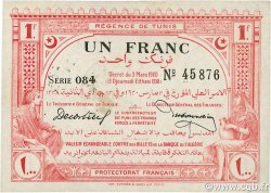 1 Franc TUNESIEN  1920 P.49 VZ+