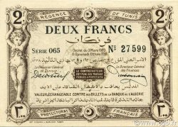 2 Francs TUNISIA  1920 P.50 q.FDC
