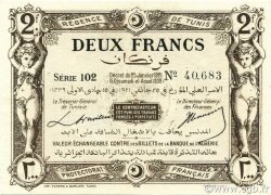 2 Francs TUNISIA  1921 P.53 XF+