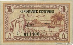 50 Centimes TUNISIA  1943 P.54 VF+