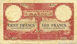 100 Francs MARUECOS  1926 P.14 BC+