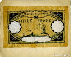 1000 Francs Essai MARUECOS  1920 P.-- MBC