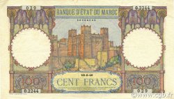 100 Francs MAROKKO  1946 P.20 fVZ