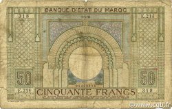 50 Francs MOROCCO  1938 P.21 G