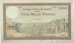 5000 Francs MOROCCO  1947 P.23c VF-