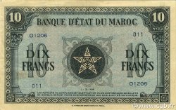 10 Francs MAROCCO  1944 P.25 SPL+