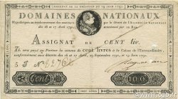 100 Livres FRANCE  1791 Laf.140 VF