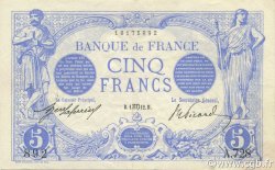 5 Francs BLEU FRANKREICH  1912 F.02.08 VZ+