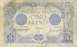 5 Francs BLEU lion inversé FRANKREICH  1917 F.02bis.04 SGE