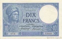 10 Francs MINERVE FRANCIA  1918 F.06.03 SC+