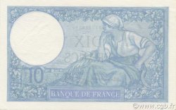 10 Francs MINERVE modifié FRANKREICH  1939 F.07.13 fST+