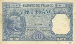 20 Francs BAYARD FRANKREICH  1916 F.11.01 fVZ