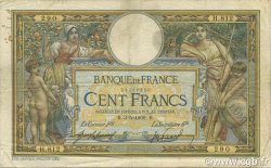 100 Francs LUC OLIVIER MERSON avec LOM FRANCIA  1909 F.22.02 BC a MBC