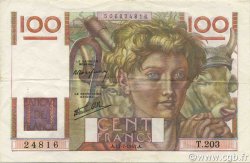 100 Francs JEUNE PAYSAN Favre-Gilly FRANCIA  1947 F.28ter.01 BB to SPL