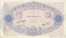 500 Francs BLEU ET ROSE modifié FRANCE  1937 F.31.04 VF+