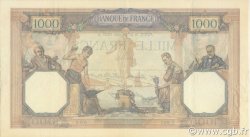 1000 Francs CÉRÈS ET MERCURE FRANKREICH  1930 F.37.04 SS to VZ