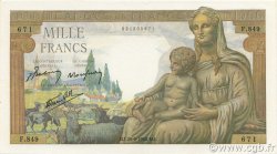 1000 Francs DÉESSE DÉMÉTER FRANCIA  1942 F.40.03 FDC