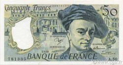 50 Francs QUENTIN DE LA TOUR FRANCIA  1988 F.67.14A50 SPL