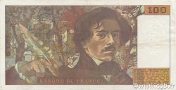100 Francs DELACROIX imprimé en continu FRANCE  1990 F.69bis.01bC VF+