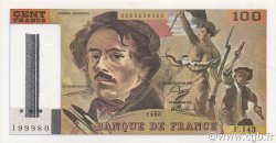 100 Francs DELACROIX imprimé en continu FRANCE  1990 F.69bis.01bF- UNC