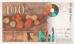 100 Francs CÉZANNE FRANCE  1997 F.74.01A UNC-