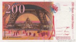 200 Francs EIFFEL FRANKREICH  1995 F.75.01A fST+