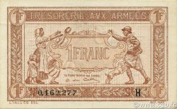 1 Franc TRÉSORERIE AUX ARMÉES 1917 FRANCIA  1917 VF.03.08 SC