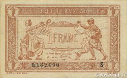1 Franc TRÉSORERIE AUX ARMÉES 1919 FRANKREICH  1919 VF.04.06 VZ