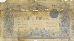 1000 Francs type 1862 indices noirs FRANCIA  1868 F.A41.02 q.B
