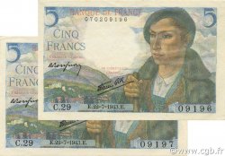 5 Francs BERGER FRANCE  1943 F.05.02