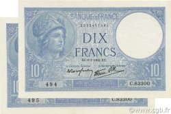10 Francs MINERVE modifié FRANKREICH  1941 F.07.27 ST