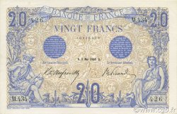 20 Francs BLEU FRANCIA  1906 F.10.01 MBC+ a EBC