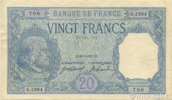 20 Francs BAYARD FRANCIA  1917 F.11.02 MBC+