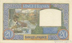 20 Francs TRAVAIL ET SCIENCE FRANCE  1941 F.12.15 XF+