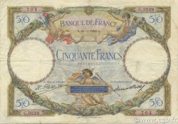 50 Francs LUC OLIVIER MERSON FRANCE  1928 F.15.02 VF-
