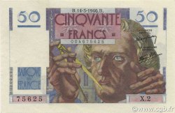 50 Francs LE VERRIER FRANCE  1946 F.20.01 XF - AU