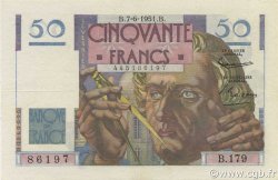 50 Francs LE VERRIER FRANKREICH  1951 F.20.18 VZ