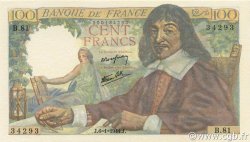100 Francs DESCARTES FRANKREICH  1944 F.27.04