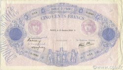 500 Francs BLEU ET ROSE modifié FRANCE  1939 F.31.43 TTB