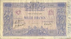 1000 Francs BLEU ET ROSE FRANCIA  1925 F.36.41 BB