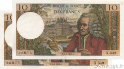 10 Francs VOLTAIRE FRANCE  1970 F.62.42 XF+