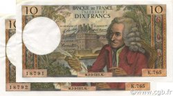 10 Francs VOLTAIRE FRANCIA  1972 F.62.55 AU
