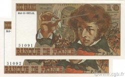 10 Francs BERLIOZ Consécutifs FRANCIA  1975 F.63.14 q.FDC
