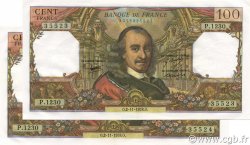 100 Francs CORNEILLE Consécutifs FRANCIA  1978 F.65.64 q.FDC