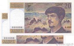 20 Francs DEBUSSY FRANKREICH  1988 F.66.09A23 fST+