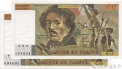 100 Francs DELACROIX modifié FRANCIA  1981 F.69.05 AU+