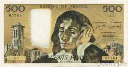 500 Francs PASCAL FRANCE  1968 F.71.01 VF+