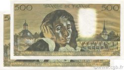 500 Francs PASCAL Consécutifs FRANCE  1976 F.71.14 AU+