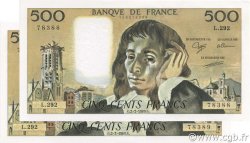 500 Francs PASCAL FRANCE  1989 F.71.40 UNC